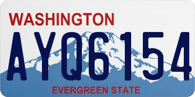 WA license plate AYQ6154