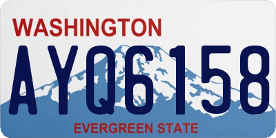 WA license plate AYQ6158