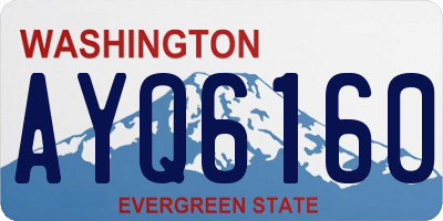 WA license plate AYQ6160