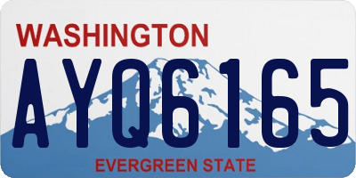 WA license plate AYQ6165