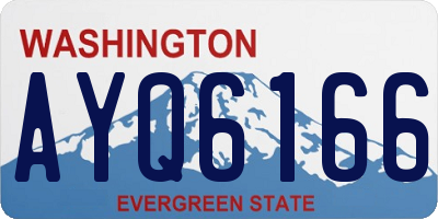 WA license plate AYQ6166