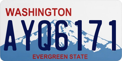 WA license plate AYQ6171