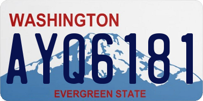 WA license plate AYQ6181