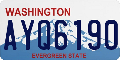 WA license plate AYQ6190