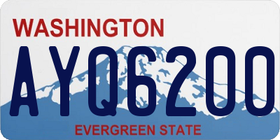 WA license plate AYQ6200