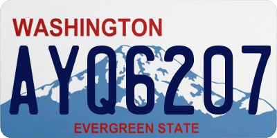 WA license plate AYQ6207