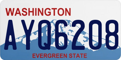 WA license plate AYQ6208