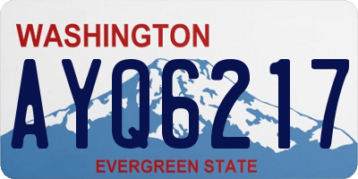 WA license plate AYQ6217