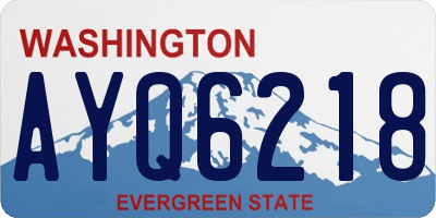 WA license plate AYQ6218
