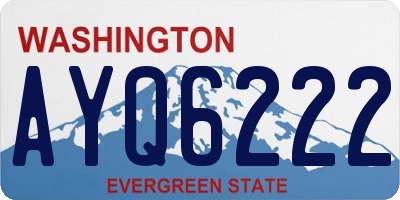 WA license plate AYQ6222