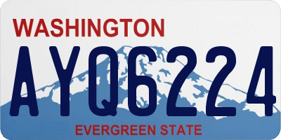WA license plate AYQ6224