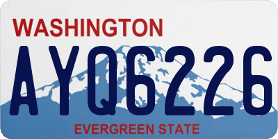 WA license plate AYQ6226