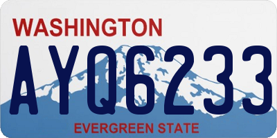WA license plate AYQ6233