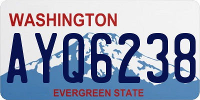 WA license plate AYQ6238