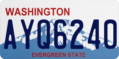 WA license plate AYQ6240