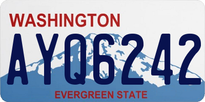 WA license plate AYQ6242