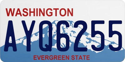 WA license plate AYQ6255