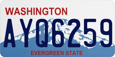 WA license plate AYQ6259