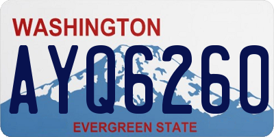WA license plate AYQ6260