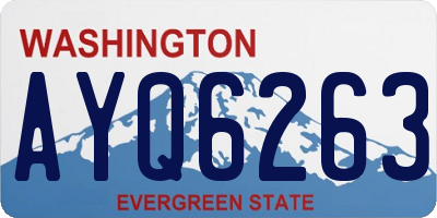 WA license plate AYQ6263