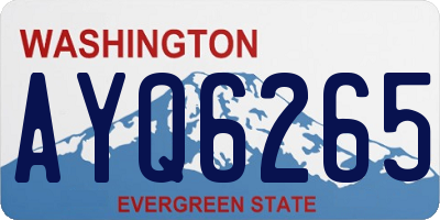WA license plate AYQ6265