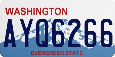 WA license plate AYQ6266