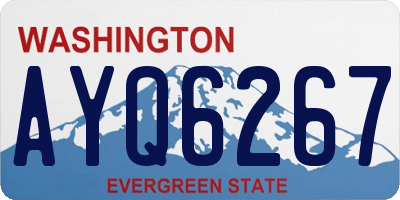WA license plate AYQ6267