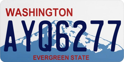 WA license plate AYQ6277