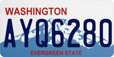 WA license plate AYQ6280