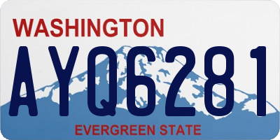 WA license plate AYQ6281
