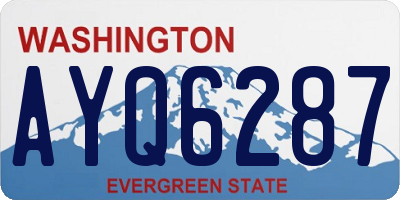 WA license plate AYQ6287