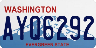 WA license plate AYQ6292