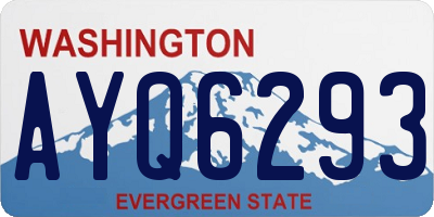 WA license plate AYQ6293