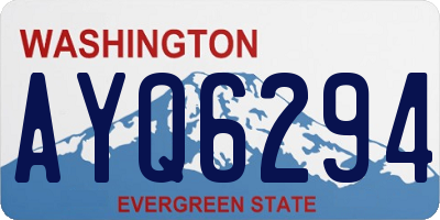 WA license plate AYQ6294