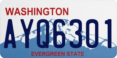 WA license plate AYQ6301