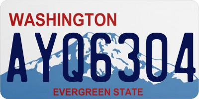 WA license plate AYQ6304