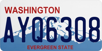 WA license plate AYQ6308