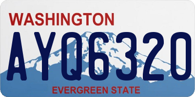 WA license plate AYQ6320