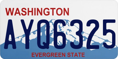 WA license plate AYQ6325