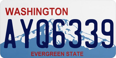 WA license plate AYQ6339