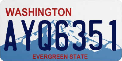 WA license plate AYQ6351