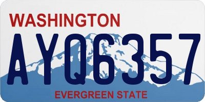 WA license plate AYQ6357