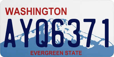 WA license plate AYQ6371