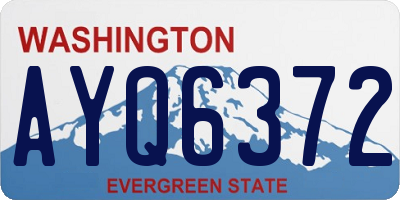WA license plate AYQ6372
