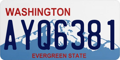 WA license plate AYQ6381
