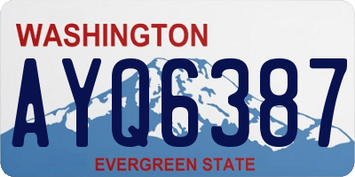 WA license plate AYQ6387
