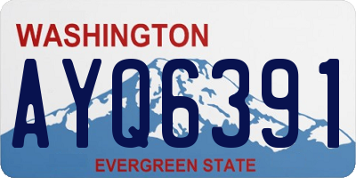WA license plate AYQ6391