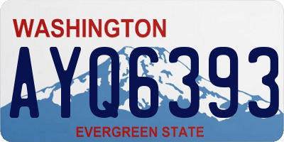 WA license plate AYQ6393