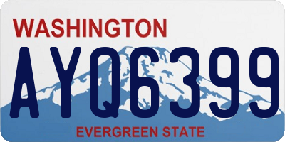 WA license plate AYQ6399