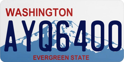 WA license plate AYQ6400